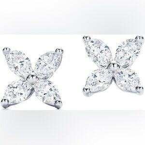 Platinum Tiffany & Co Victoria Stud Earrings